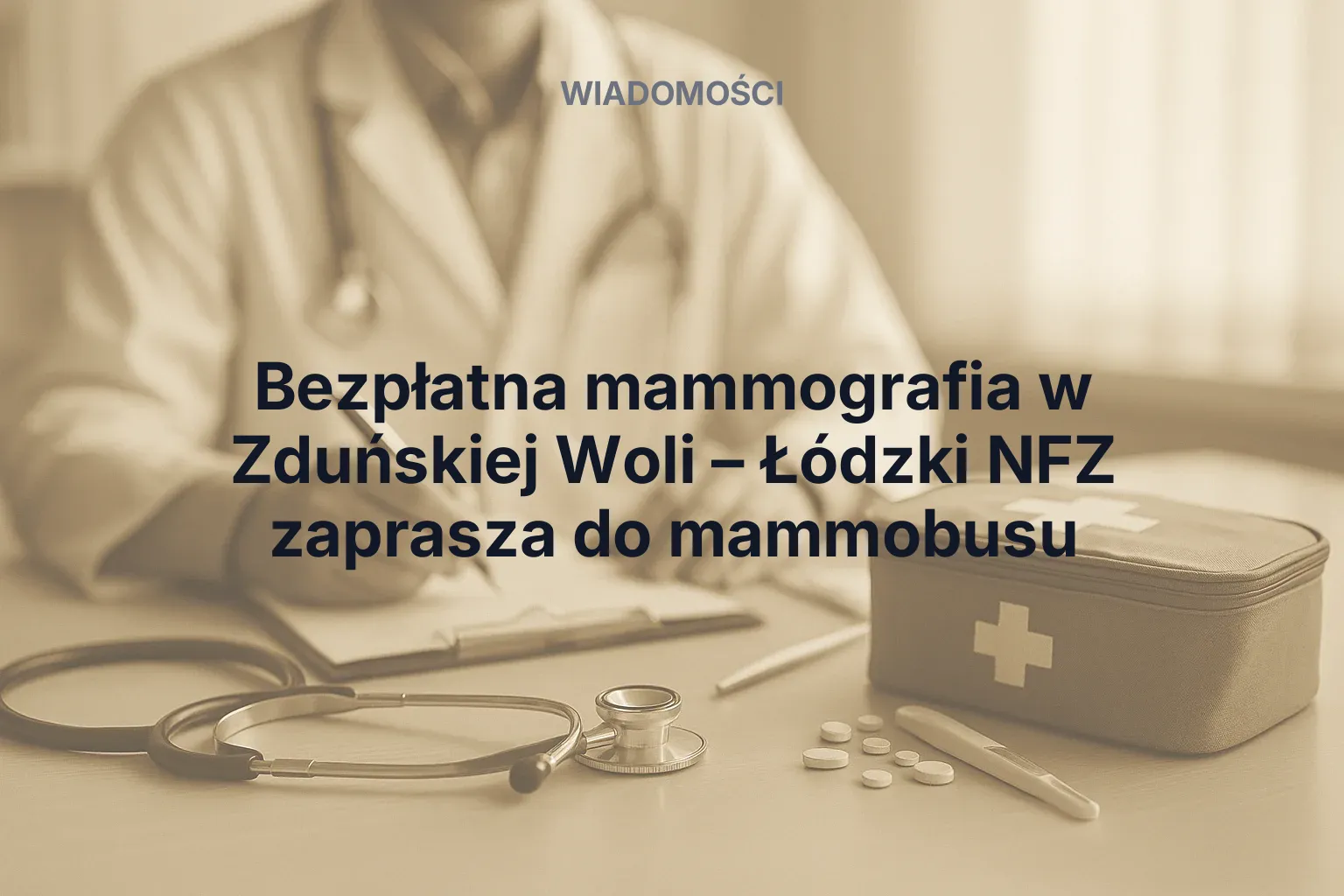 Bezpłatna mammografia w Zduńskiej Woli – Łódzki NFZ zaprasza do mammobusu