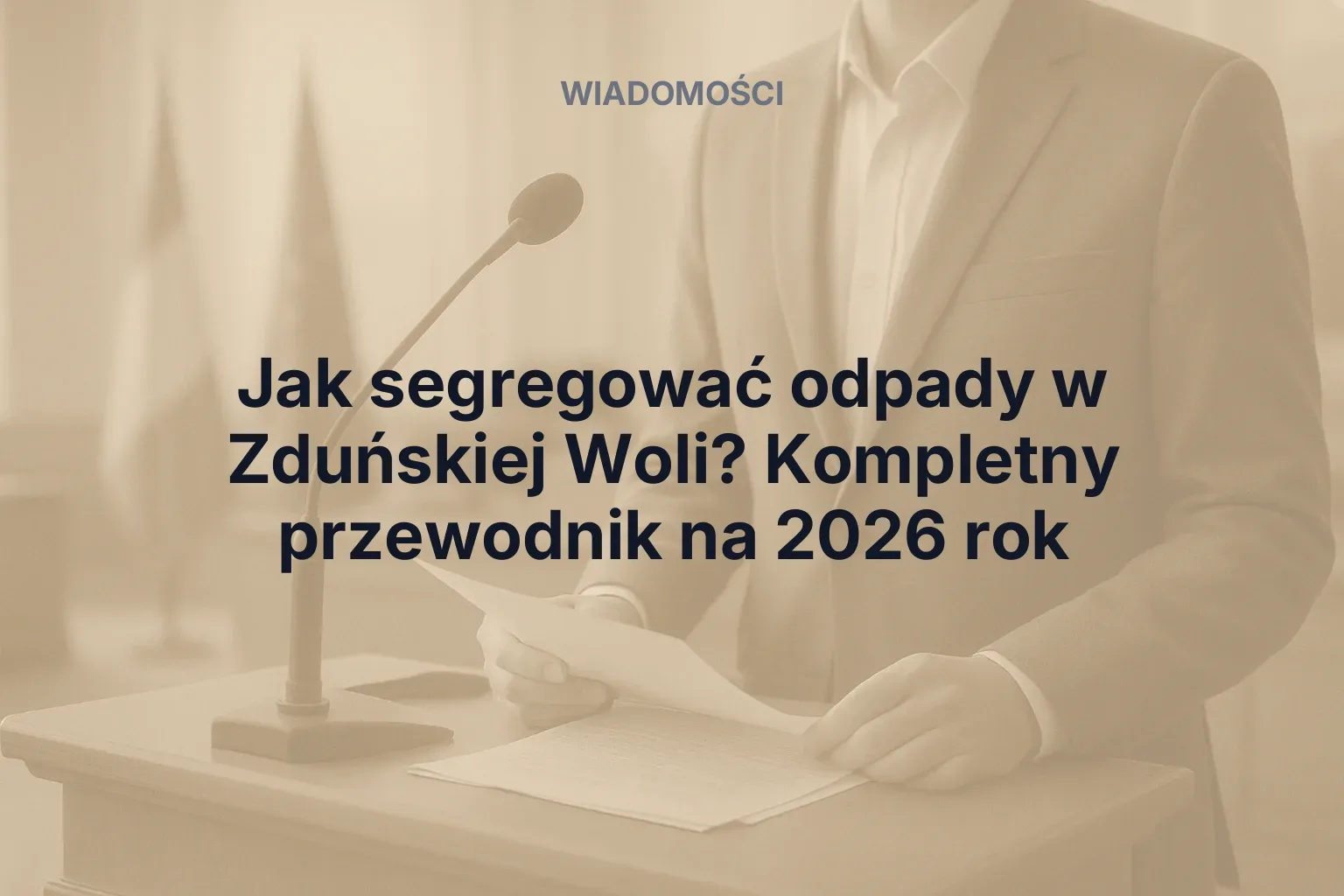 Artykuł: Jak segregować odpady w Zduńskiej Woli? Kompletny przewodnik na 2026 rok